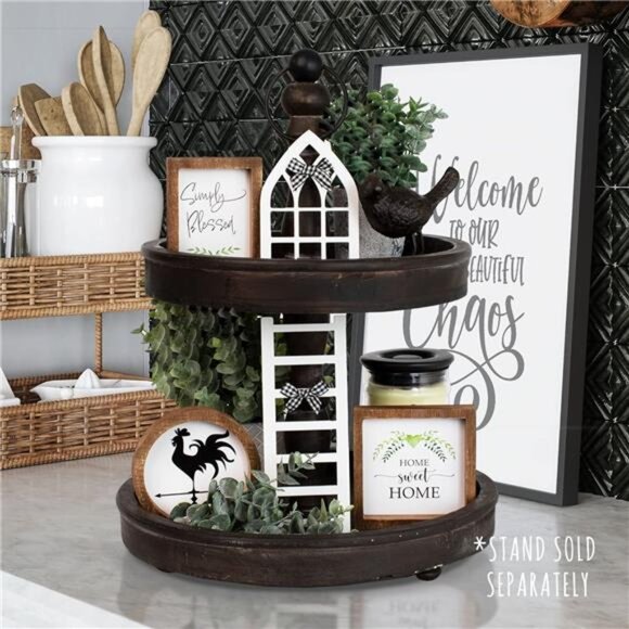 The Ultimate Farmhouse Fall Tiered Tray Decor Set - Beautiful Year Round - Picture 6 of 16